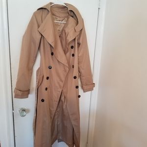 Tan rain coat size Medium